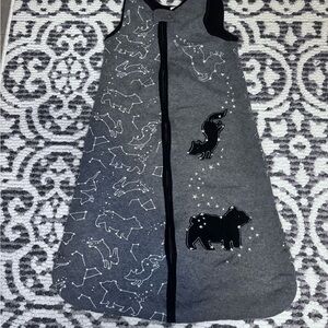 Little red Cababoose Gray and Black Sleeveless Baby Sleeping Bag